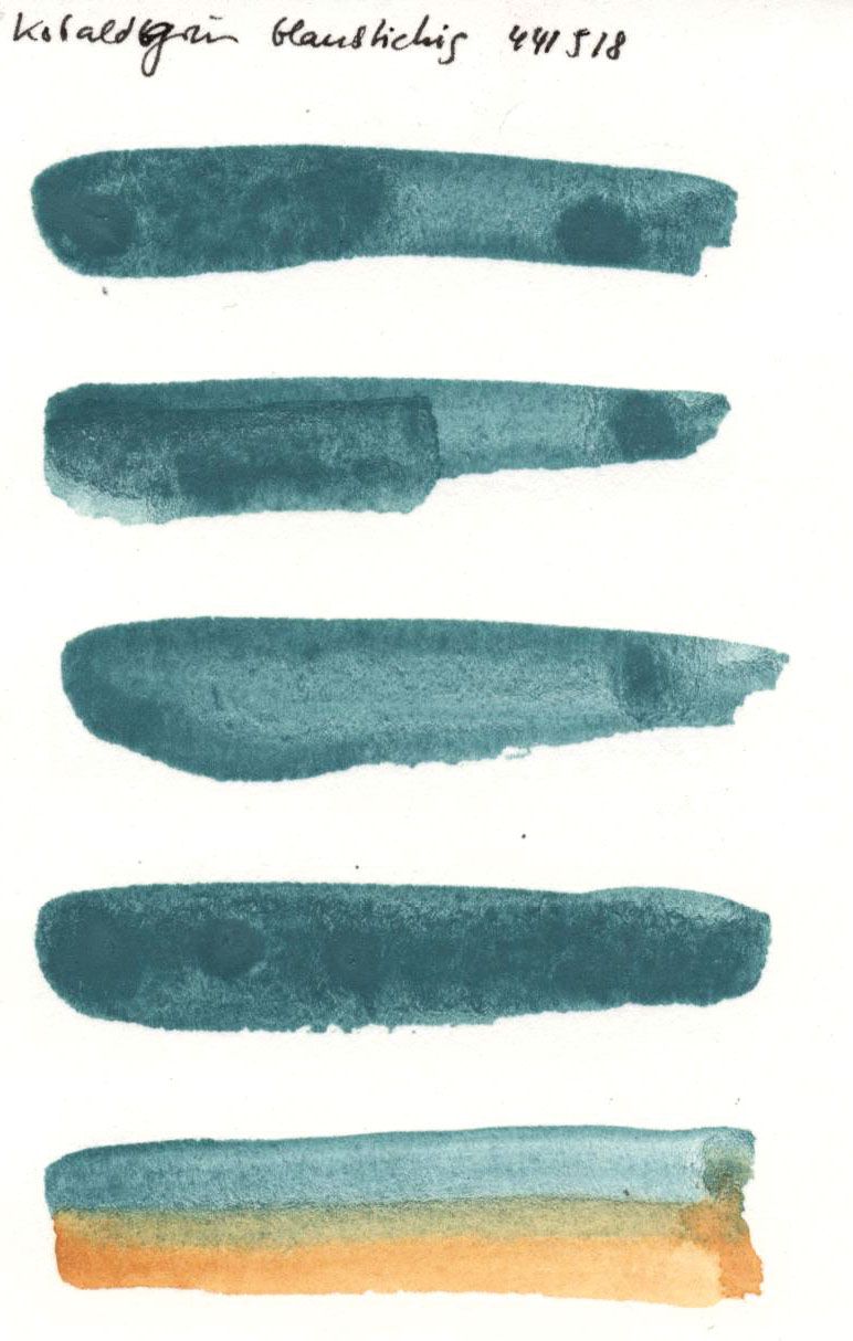 Kremer akvarel - kobaltově zelená namodralá A (plast, 3 x 1,8 x 1 cm)